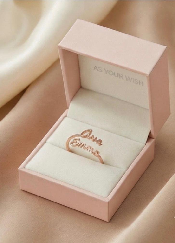 Custom name ring for women gold plated silver plated As Your Wish